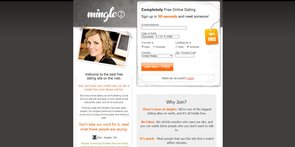 Screenshot der Mingle2.com-Startseite