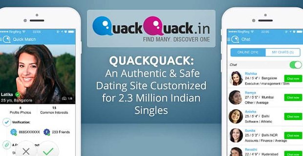 QuackQuack: un sito di incontri autentico e sicuro personalizzato per 2,3 milioni di single indiani